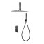 Conjunto de ducha empotrado monomando Arezzo black gun metal de Imex
